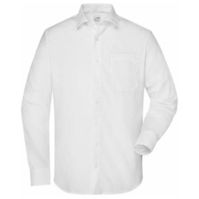 James & Nicholson - Herrenhemd mit New-Kent-Kragen JN622 bügelfrei, weiß, Größe XL