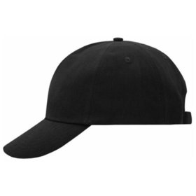 James & Nicholson - 5 Panel Cotton Cap MB9412, schwarz, Einheitsgröße