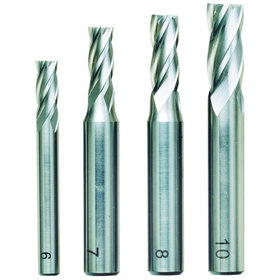 PROXXON - Schaftfräsersatz, 4-teilig, DIN 844, HSS ø6 - 7 - 8 - 10mm