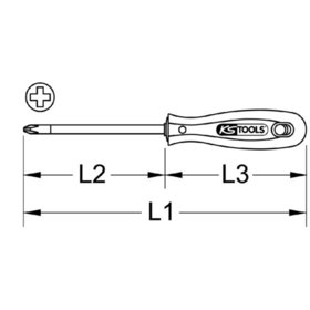 KSTOOLS® - EDELSTAHL Schraubendreher, PH1