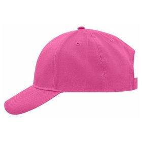 James & Nicholson - 6 Panel Cap gebürstet MB6118, pink, Einheitsgröße