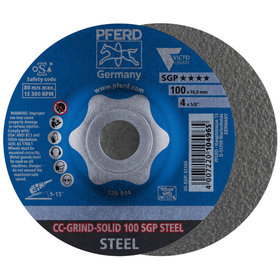 PFERD - CC-GRIND-SOLID Schleifscheibe 100x16 mm COARSE Speziallinie SGP STEEL für Stahl