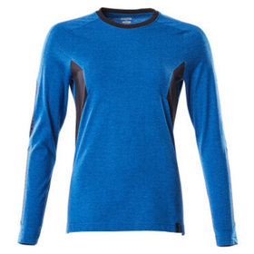 MASCOT® - T-Shirt ACCELERATE, Langarm Azurblau/Schwarzblau 18391-959-91010, Größe XL ONE