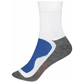 James & Nicholson - Hohe Sportsocken Cooldry® JN211, weiß/königs-blau, Größe 39-41