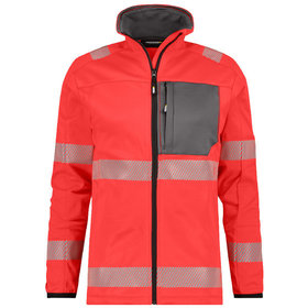 Dassy® - Camden Warnschutz Midlayer-Jacke, Größe 4XL, NEONROT/ZEMENTGRAU