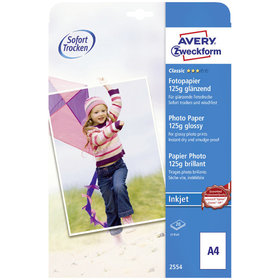 AVERY™ Zweckform - 2554 Classic Inkjet Fotopapier, A4, einseitig beschichtet, 125 g/m², 20 Blatt