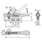 KIPP - SCHNELLSPANNER MINI L=79 STAHL, FUß SENKRECHT, KOMP:KUNSTSTOFF, ROT, F2=500