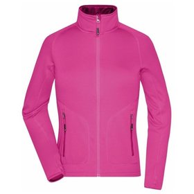 James & Nicholson - Damen Stretch-Fleece Jacke JN763, pink/fuchsia, Größe L