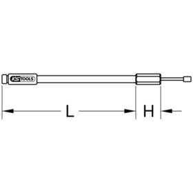 KSTOOLS® - Hydraulik-Druckspindel, 13mm, G1/2"x14Gx410mm