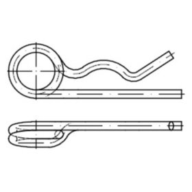 E-NORMpro - Federstecker DIN 11024 Stahl galvanisch verzinkt  4 / 14,1-20