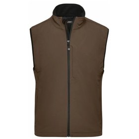 James & Nicholson - Herren Softshell Weste JN136, braun, Größe 3XL