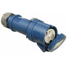 as® Schwabe - CEE-Kupplung 230V/16A, blau, mit Klappdeckel