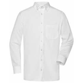 James & Nicholson - Buttondown-Hemd Slim-Fit JN625 bügelfrei, weiß, Größe L