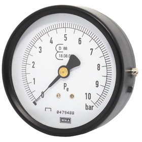 ELMAG - Druckmanometer 0-10 bar eichfähig, ø80mm, 1/4" Außengewinde hinten