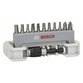Bosch - Schrauberbit-Set Extra-Hart, 11-teilig, PH, PZ, T, S, HEX, 25mm, Bithalter (2608522131)