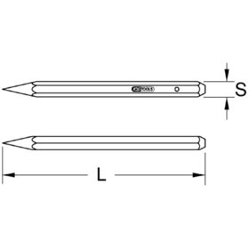 KSTOOLS® - BRONZEplus Spitzmeißel, 200mm