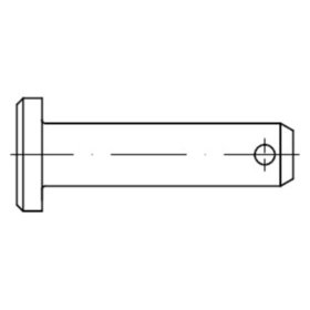 Bolzen mit Kopf DIN 1444 Form B Stahl verzinkt ø16 h11 x 40 x 34mm