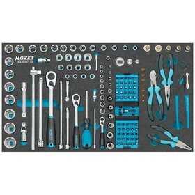 HAZET - Steckschlüssel Satz 163-508/138, Vierkant 6,3mm (1/4"), Vierkant 12,5mm (1/2"), Sechskant 6,3 (1/4"), Außen Sechskant-Tractionsprofil
