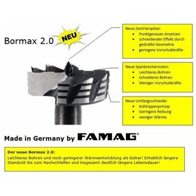 FAMAG® - Bormax 2.0 WS-Forstnerbohrersatz 4-teilig D=35,40,45,50mm im Holzkasten