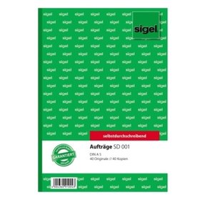 sigel® - Auftragsformular SD001 DIN A5 selbstdurchschreibend 2x40 Blatt