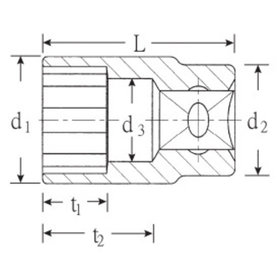 STAHLWILLE® - 1/2" (12,5mm) Steckschlüsseleinsatz SW.24mm L.42mm