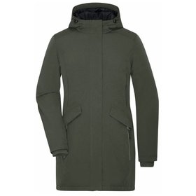 James & Nicholson - Damen Business Parka JN1175, oliv, Größe XXL