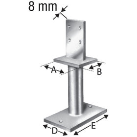 SIMPSON Strong-Tie® - Stützenfuß, mit Schwert, Stahl feuerverzinkt, PISB 160G-B-VE1