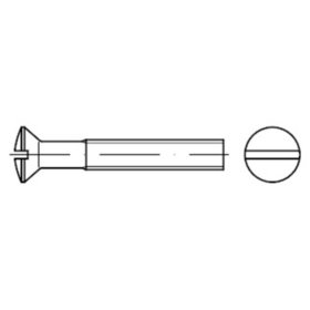 Linsensenkschraube mit Schlitz ISO 2010 Edelstahl A4 M2 x 6mm KP