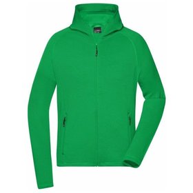 James & Nicholson - Herren Stretch-Fleece Jacke JN786, farn-grün/carbon, Größe L