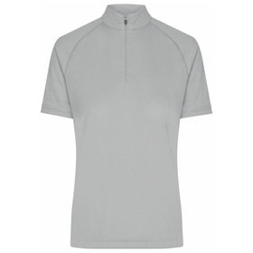 James & Nicholson - Damen Bike-Shirt Kurzarm JN511, silber, Größe M