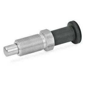 Ganter Norm® - 817.2-4-4-B-NI Edelstahl-Rastbolzen / langer Kunststoff-Knopf