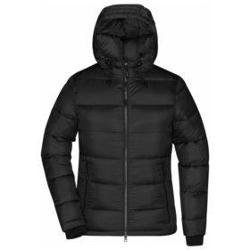 James & Nicholson - Damen Winter Steppjacke Sorona® JN1167, schwarz/rot, Größe M