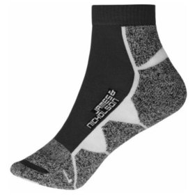 James & Nicholson - Sport Sneaker Socken JN214, schwarz/weiß, Größe 35-38