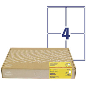 AVERY™ Zweckform - 8017-300 Versand-Etiketten, A4, 99,1 x 143,5 mm, 300 Bogen/1.200 Etiketten, weiß