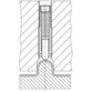 HALDER - Federndes Druckstück, lange Ausführung/Hülse aus Automatenstahl, Standard-Federkraft, mit Gewindesicherung | d1=M10 / l1=35 mm / Hub=8 mm | 22070.0408