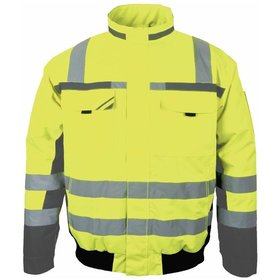 PKA - Winter-Warnschutz Pilotenjacke warn-gelb/grau, Größe M