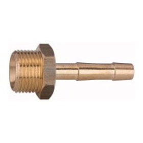 RIEGLER® - Einschraubtülle gerade Messing G3/8" LH LW6 Länge 48,5mm Gewindelänge 10mm