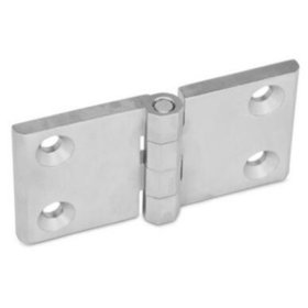 Ganter Norm® - 237-NI-76-50-A-GS Edelstahl-Scharniere, mit horizontal verlängerten Scharnierflügeln