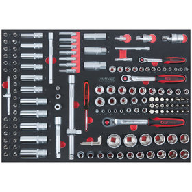 KSTOOLS® - 1/4"+3/8"+1/2" SCS Steckschlüssel-Satz, 151-teilig in 1/1 Systemeinlage