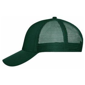 James & Nicholson - Polycotton Mesh Cap MB6239, dunkelgrün, Einheitsgröße