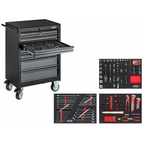 VIGOR® - Werkstattwagen und Satz „Black Edition“ V2379N Gesamtlänge 677mm, 164-teilig