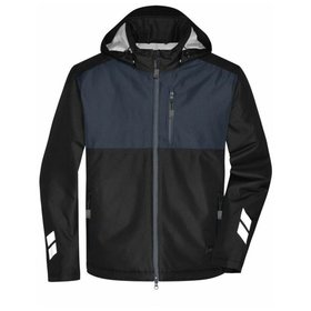 James & Nicholson - Winter Workwear Hardshell Jacke Sorona® JN1815, schwarz/carbon, Größe 3XL