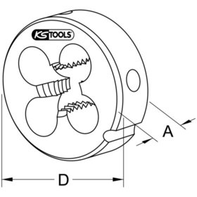 KSTOOLS® - HSS Co Schneideisen M, M5x0,8