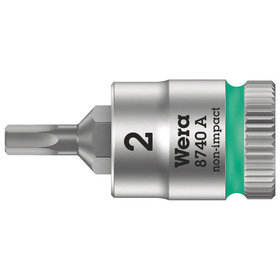 Wera® - 8740 A Zyklop Bitnuss 1/4", für Innensechskant, 2 x 28mm