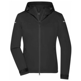 James & Nicholson - Damen Allwetter Softshell-Jacke JN1179, schwarz, Größe XS