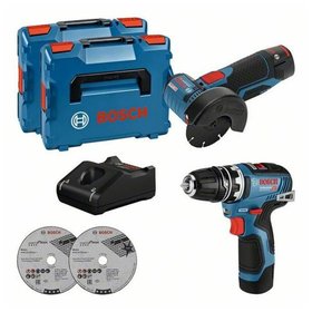 Bosch - 12V Set: GSR + GWS + 2 x GBA 2.0Ah + GAL