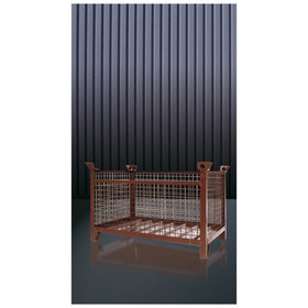 Eichinger® - Gitterbox-Stapelpalette, 1500 kg, LxBxH 1500x1000x750 mm, schokoladenbraun
