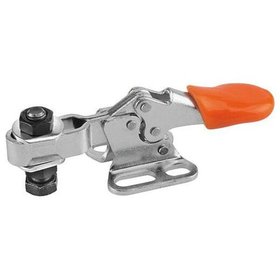 KIPP - SCHNELLSPANNER MINI STAHL, FUß WAAGRECHT, KOMP:KUNSTSTOFF, ORANGE, M=M05X20