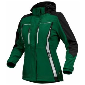 Leibwächter - Damen-Softshell Jacke Pongee.Membran+Fleece grün/schwarz Größe 34
