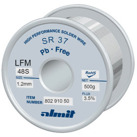 almit - Lötdraht bleifrei, SR37 LFM-48 S, 1,2mm, 500g